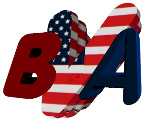 Image showing BVA letters wrapped in the Flag